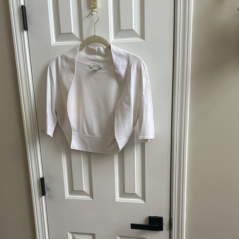 White House Black Market Cream Cardigan